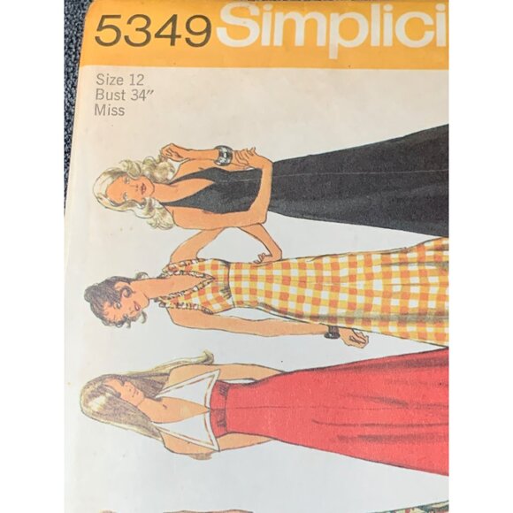 Simplicity Misses Halter Dress Sewing Pattern sz 8-22 5349 - uncut - Picture 2 of 4